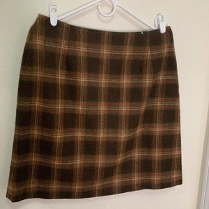 Jessica Sports Vintage Timeless Chic 25% Wool Blend  A-line Mini Plaid Skirt